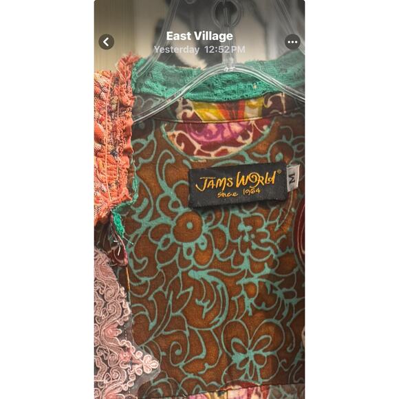 Jam’s World blouse upcycled Hawaiian Victorian lace paisleboho gypsy (28) - Picture 9 of 10